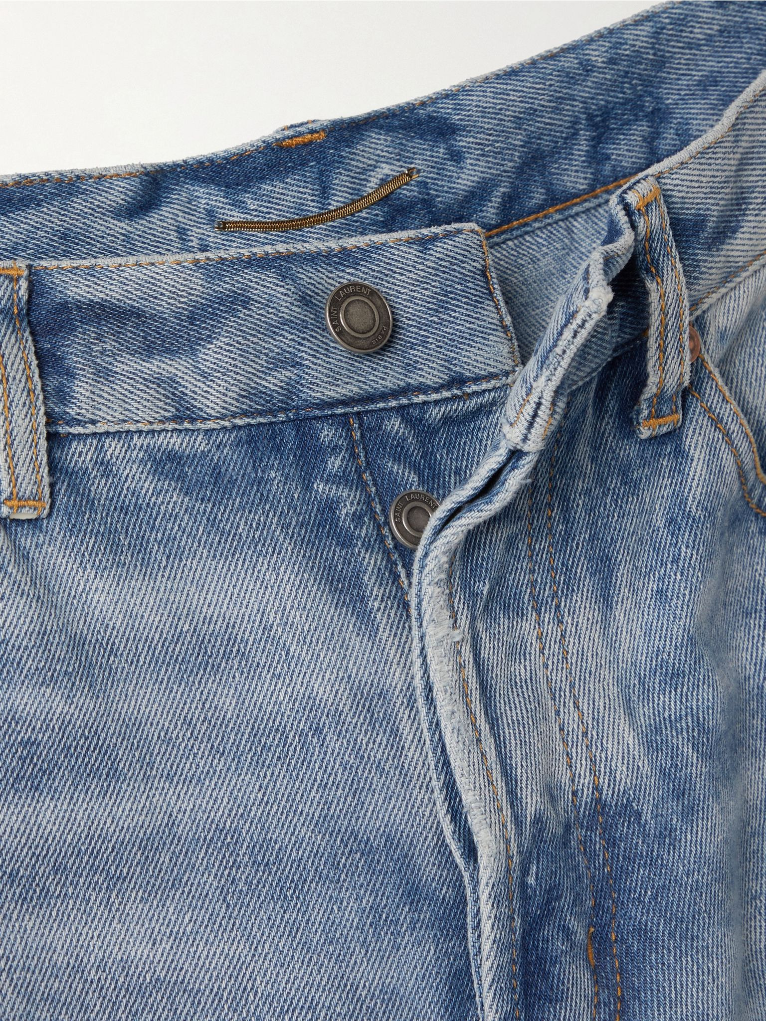 Nico distressed mid-rise straight-leg jeans Light blue - 5
