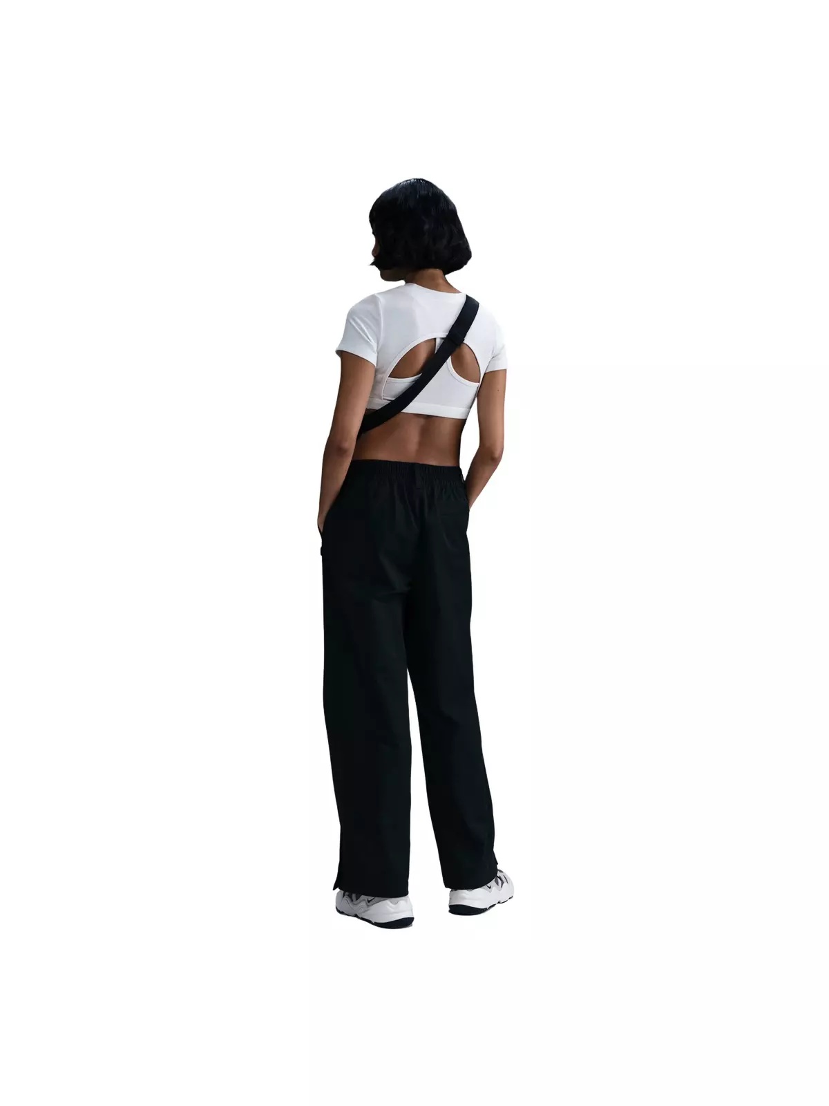 Women's Sportswear Collection Mid-Rise Twill Pants - Black - 4