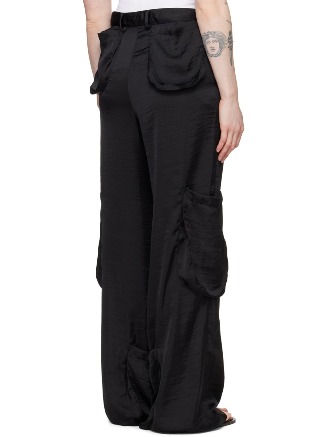 Black Patch Pocket Trousers - 3