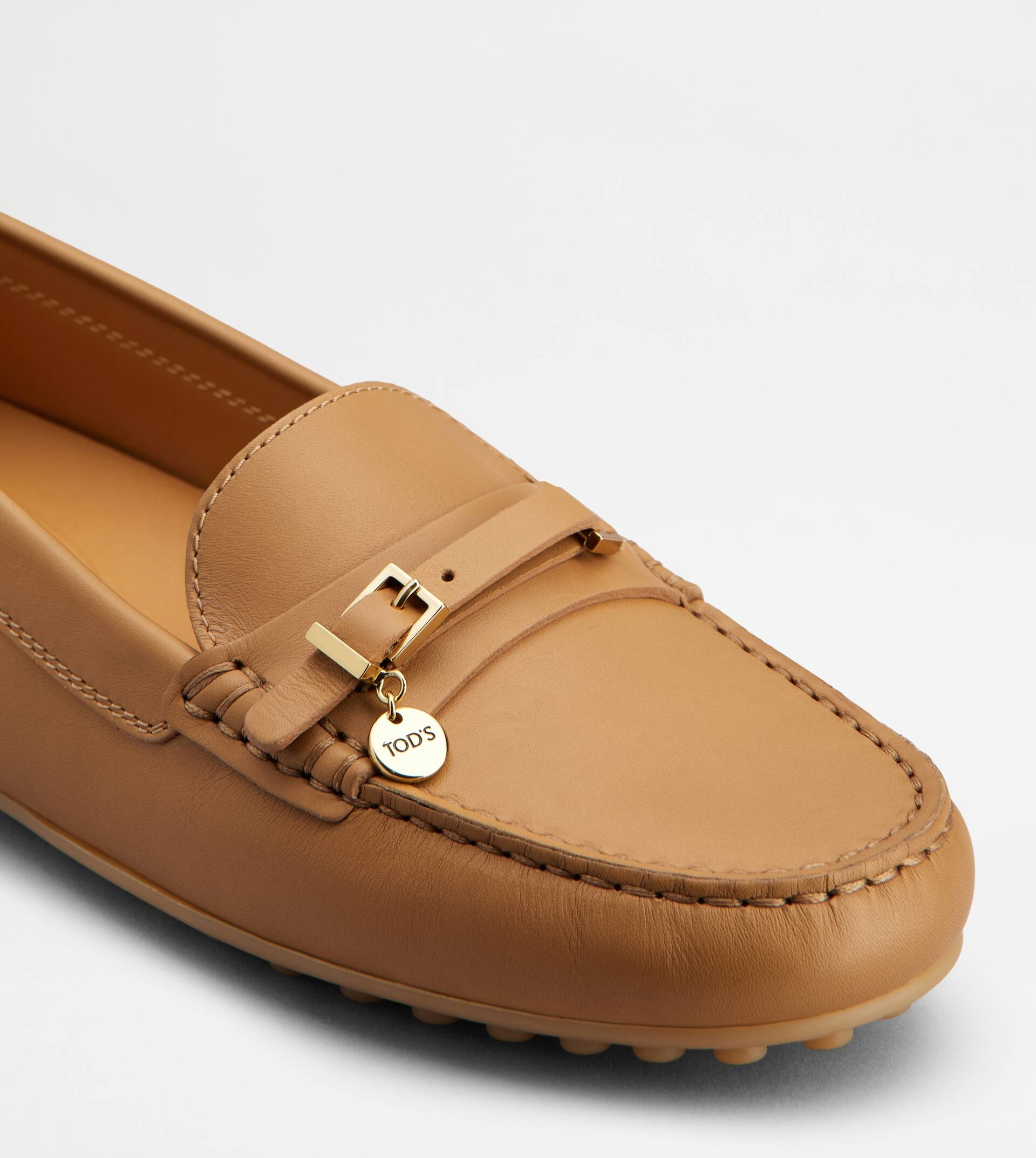 CITY GOMMINO DRIVING SHOES IN LEATHER - BEIGE - 6