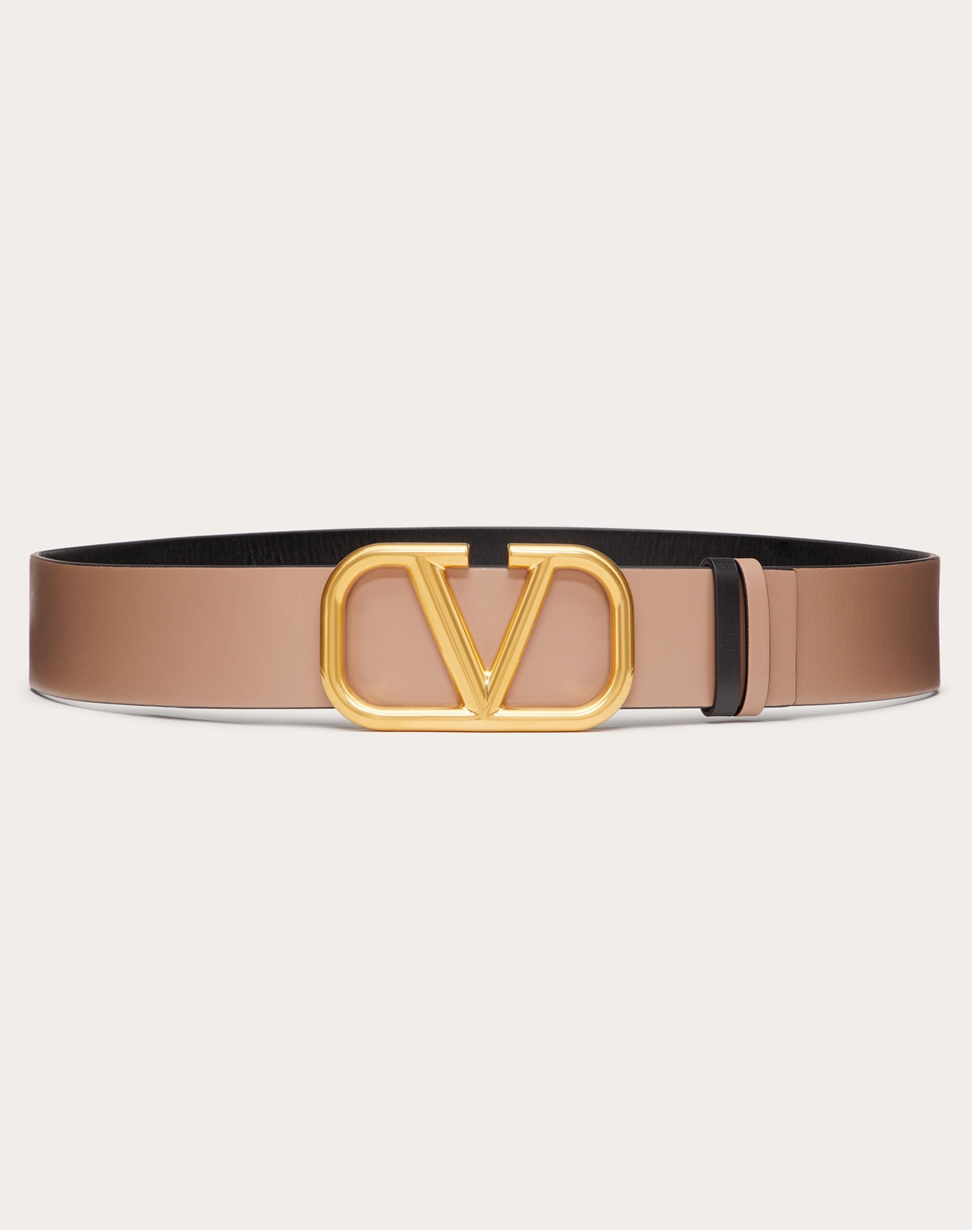 REVERSIBLE VLOGO SIGNATURE BELT IN Shiny CALFSKIN 40MM - 1