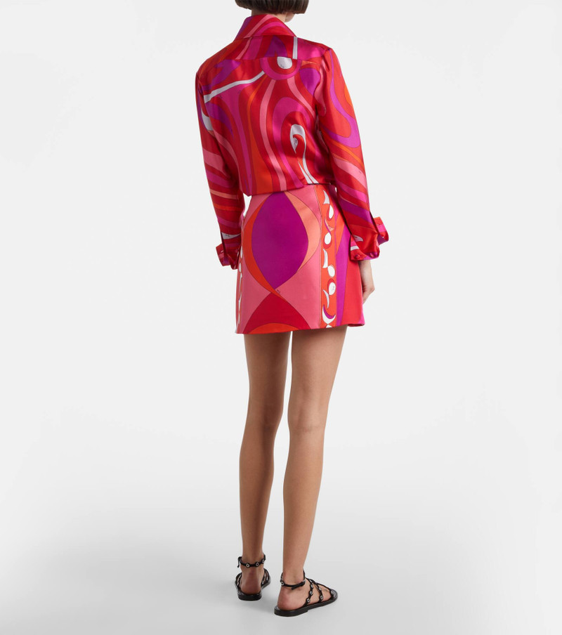 Pesci silk twill miniskirt 3