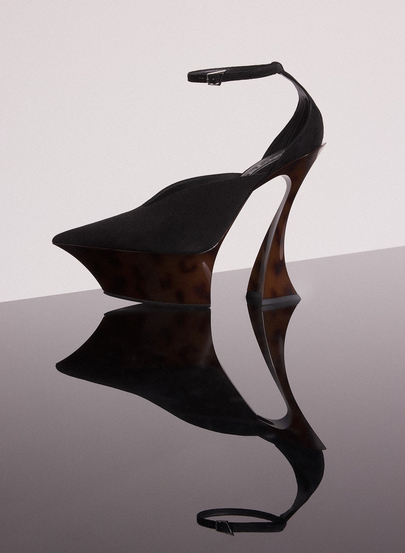 black velvet platform strappy fang 95 mules - 2