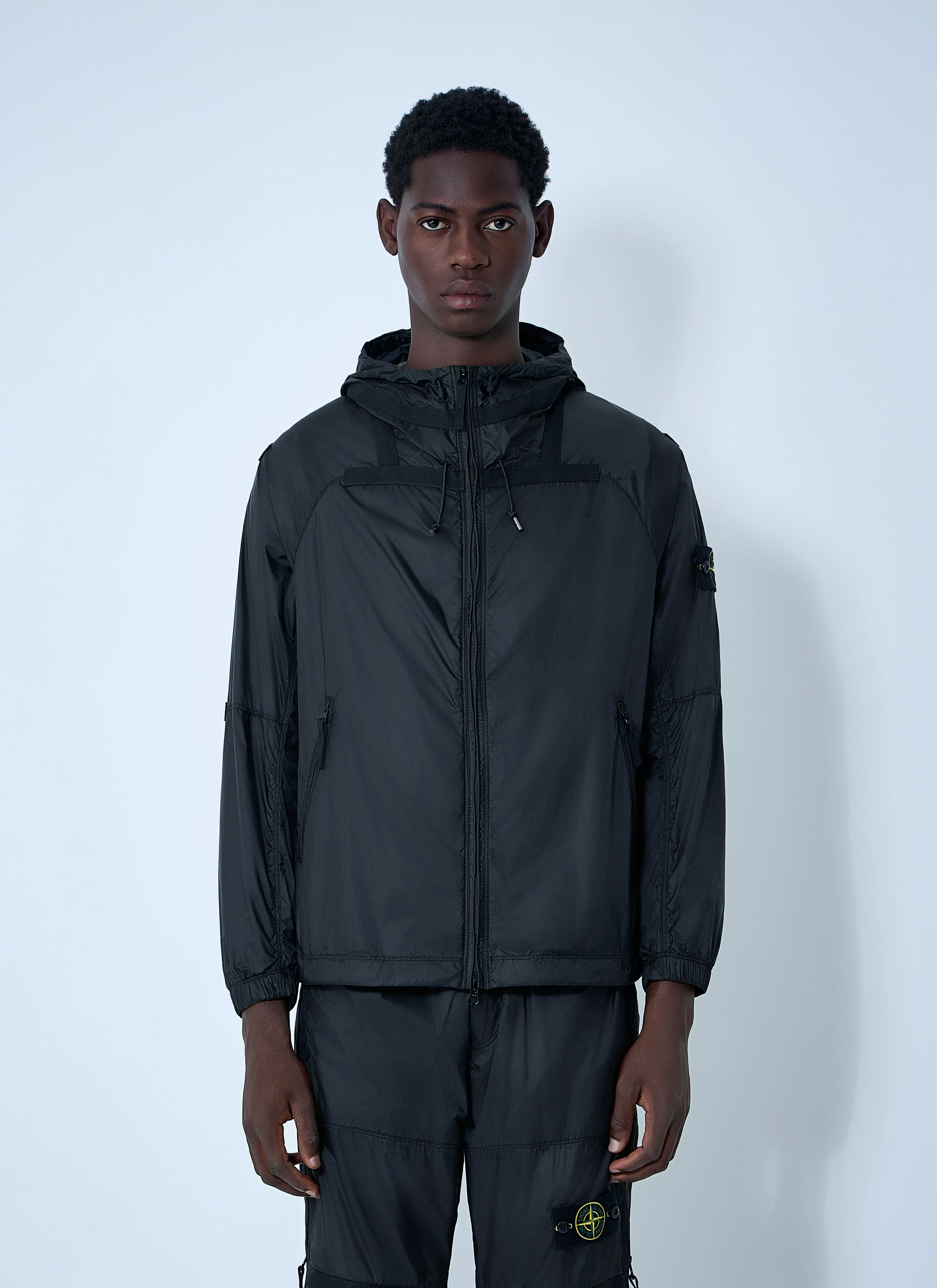 Hooded Logo Patch Jacket - 1