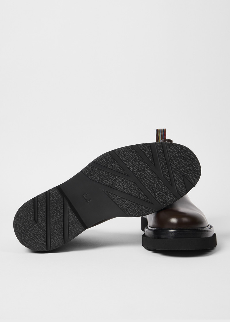 Paul Smith Brown Leather 'Beard' Boots outlook