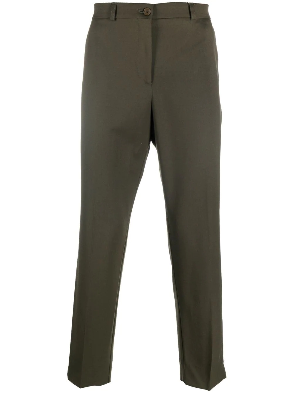 cropped straight-leg trousers - 1