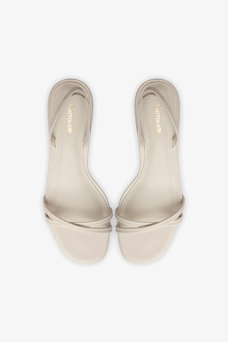 Mini Annie Sandal In Ivory Leather 7