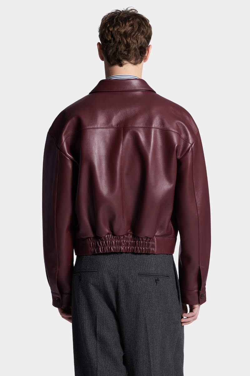 CHIC LEATHER BLOUSON - 4