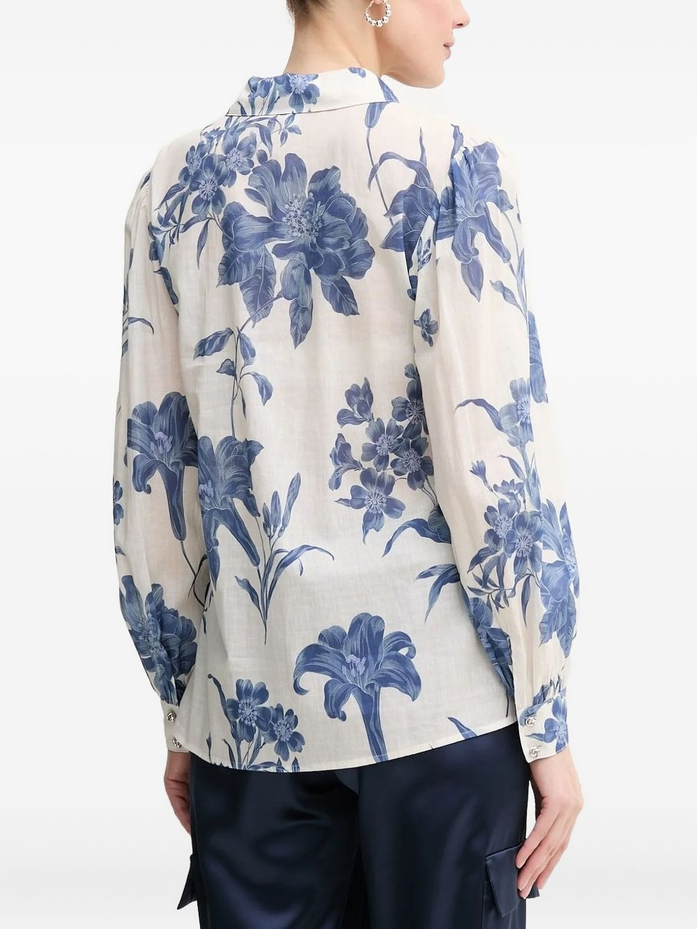 floral-print button-fastening shirt - 2