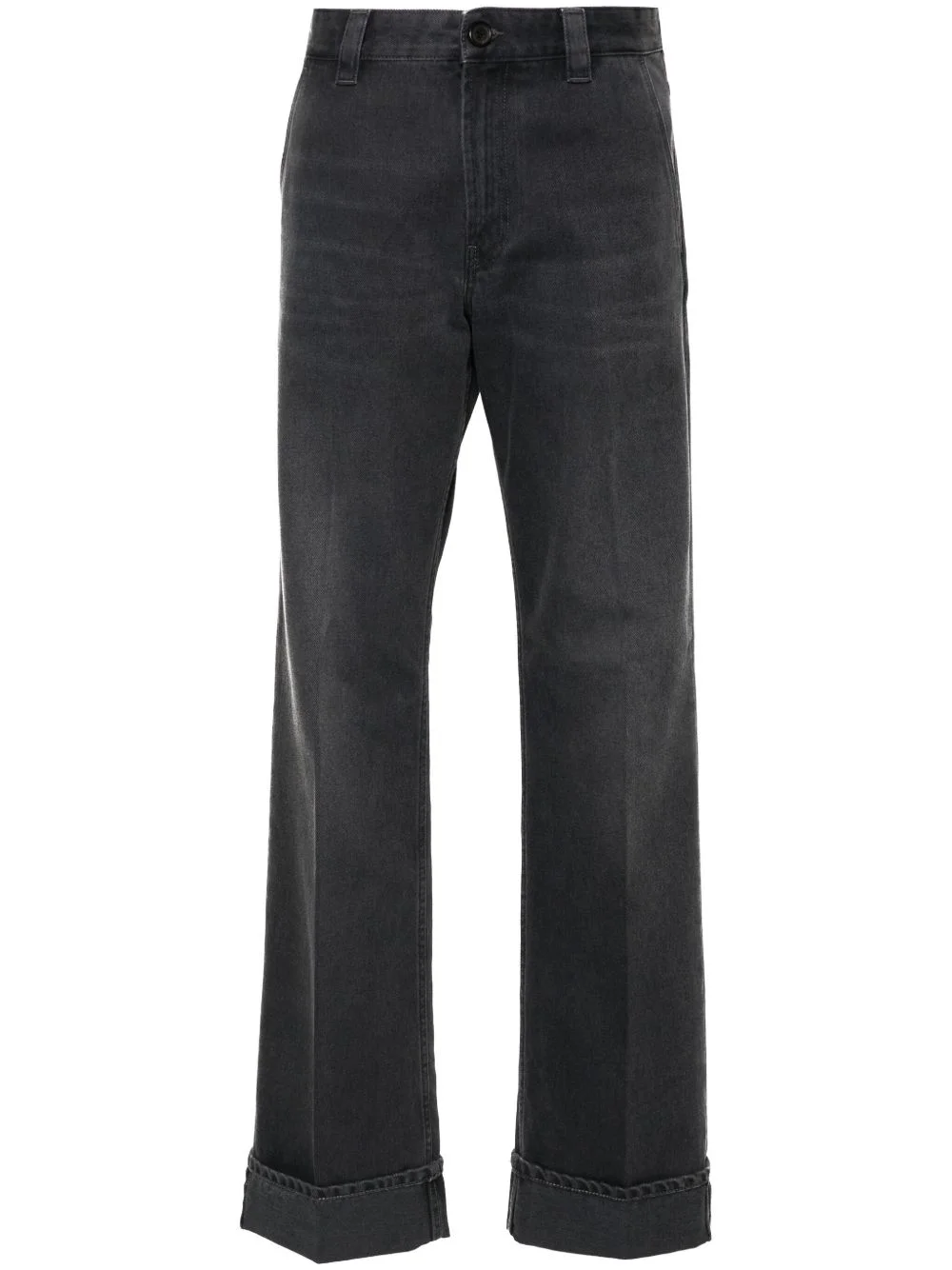 mid-rise straight-leg trousers - 1