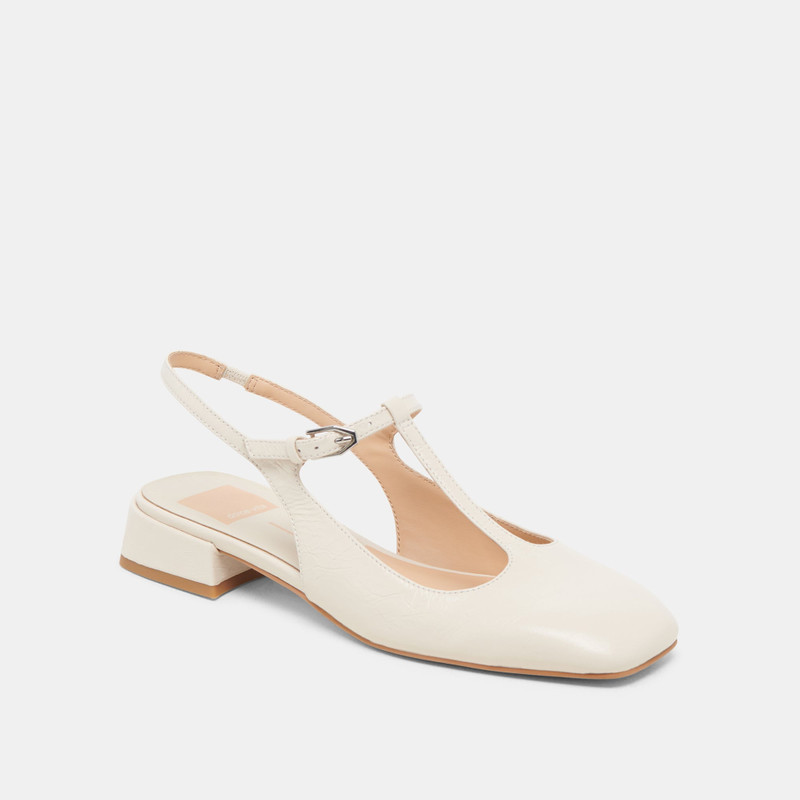 DEIDRA FLATS CREAM LEATHER 3