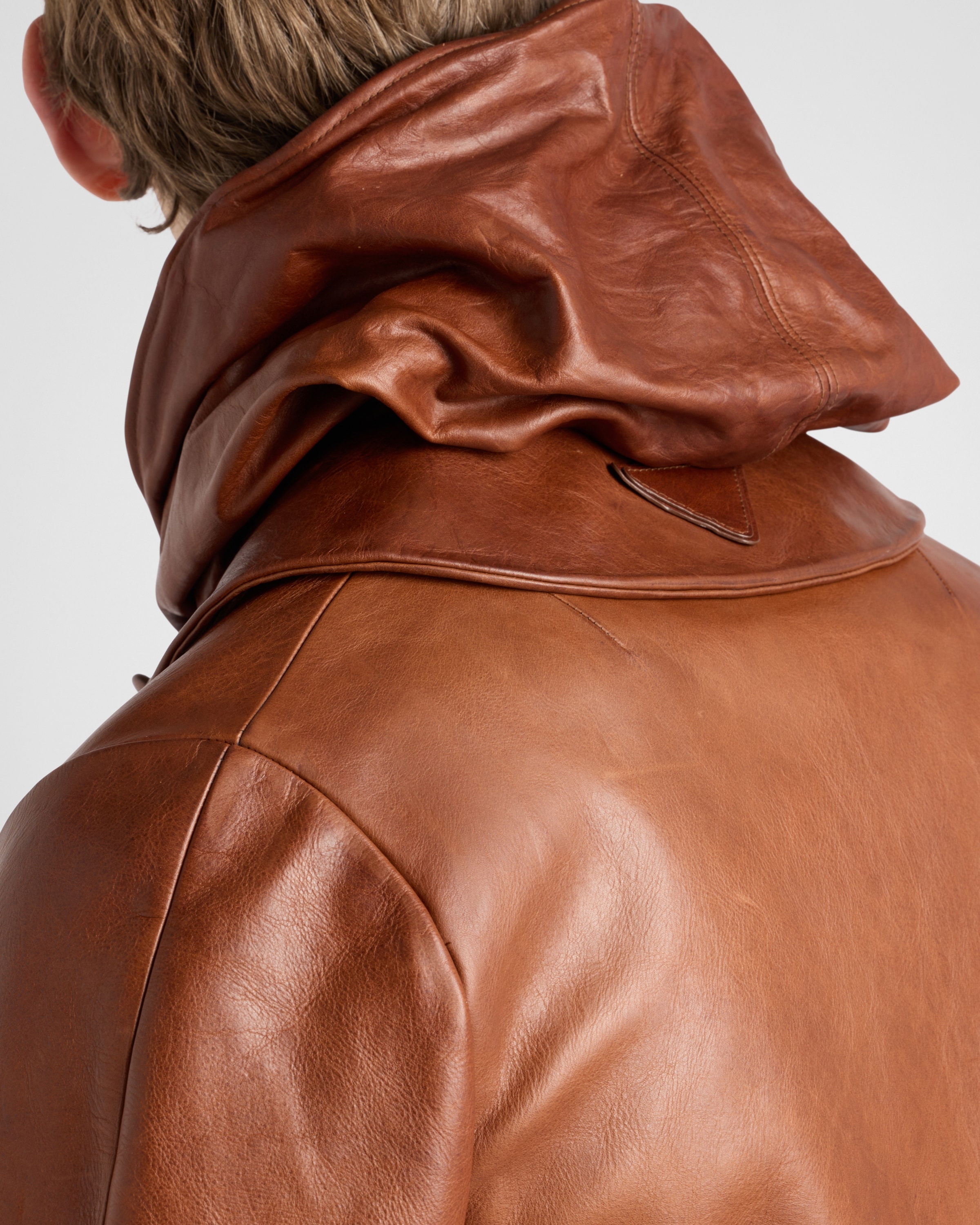 Leather blouson jacket - 6