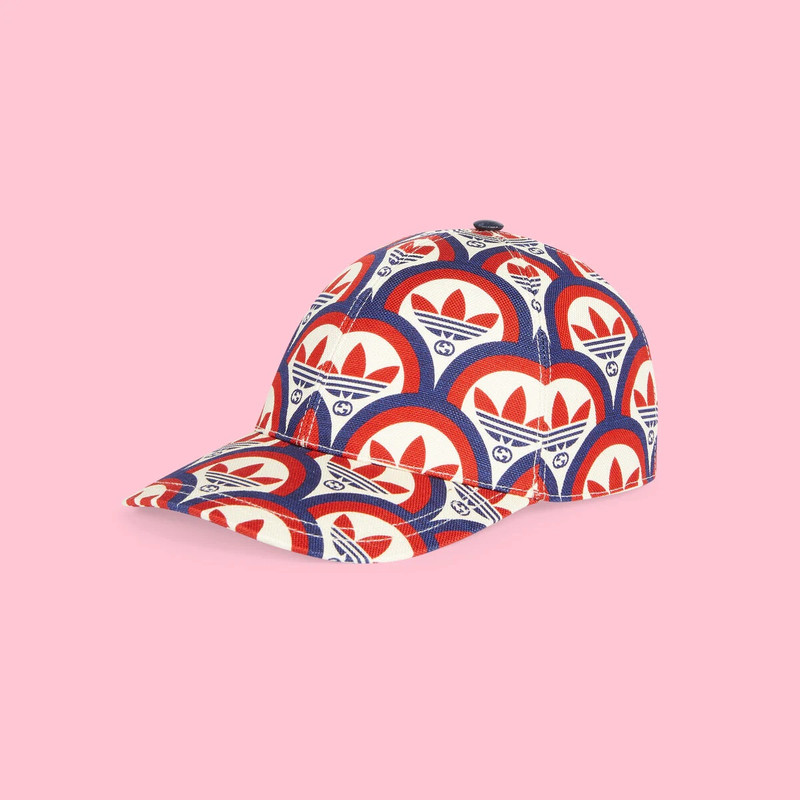 adidas x Gucci Trefoil print baseball hat 1