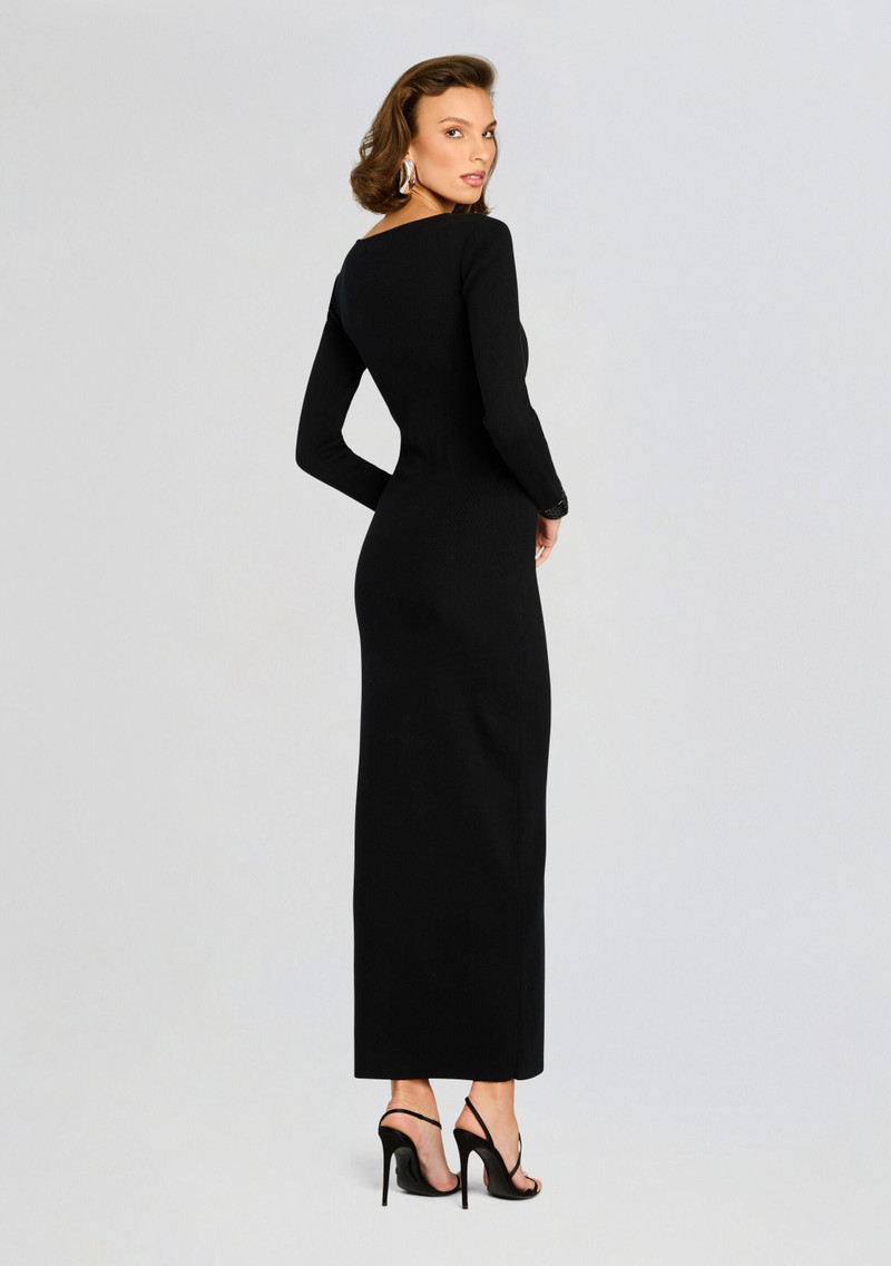 bodycon knit dress midi Chocolate Sleeveless Midi Bodycon Knit Dress