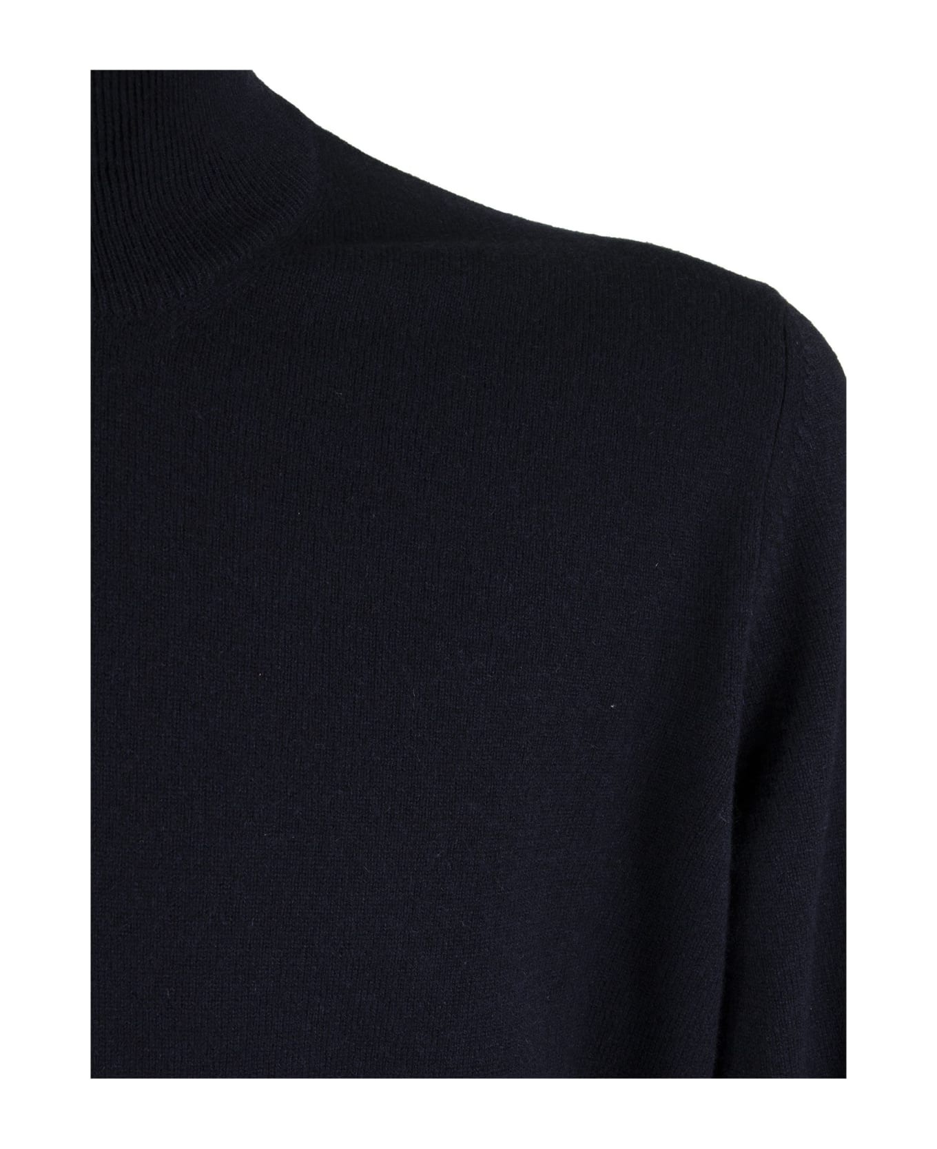 Cashmere Turtleneck Sweater With Zipper - 4