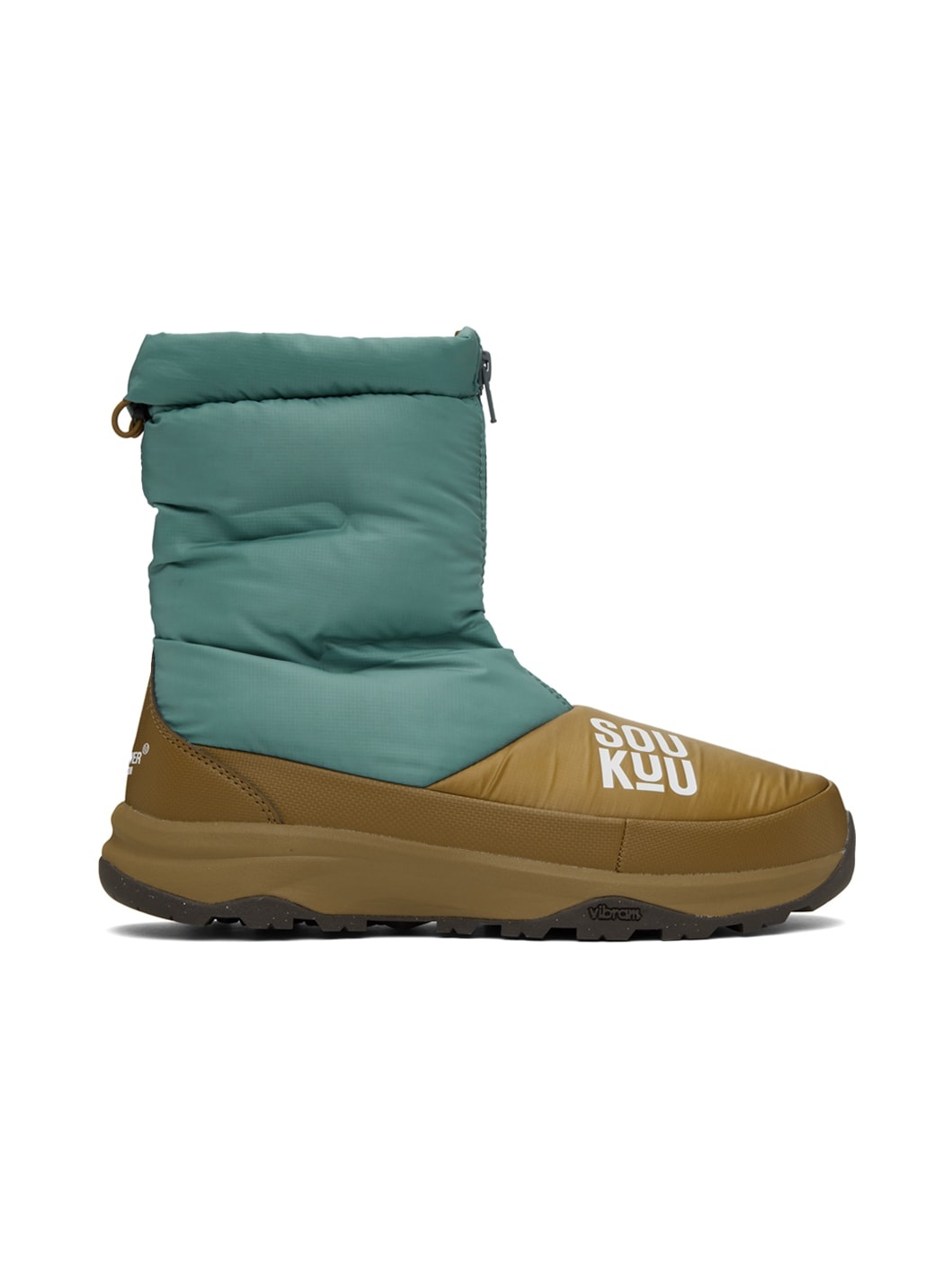 Green & Beige The North Face Edition Soukuu Nuptse Boots - 1