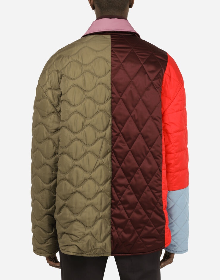 Reversible quilted nylon jacket with plate - 2