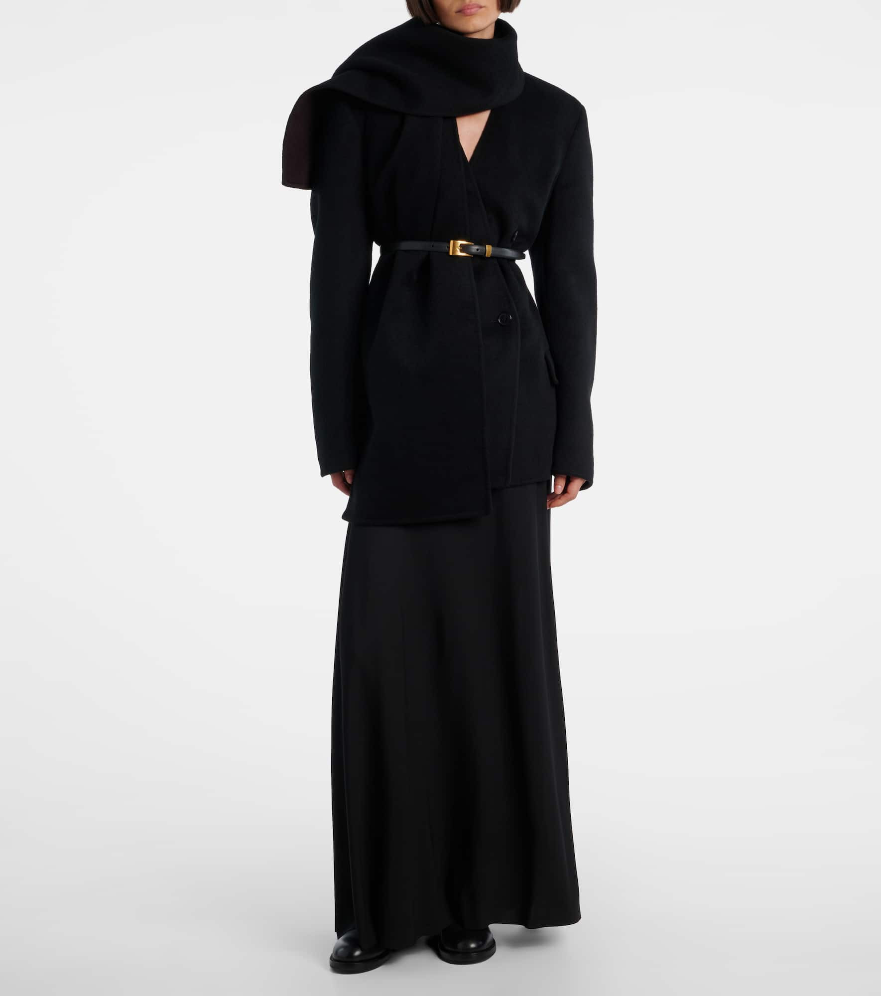 Calitra scarf-detail cashmere jacket - 2