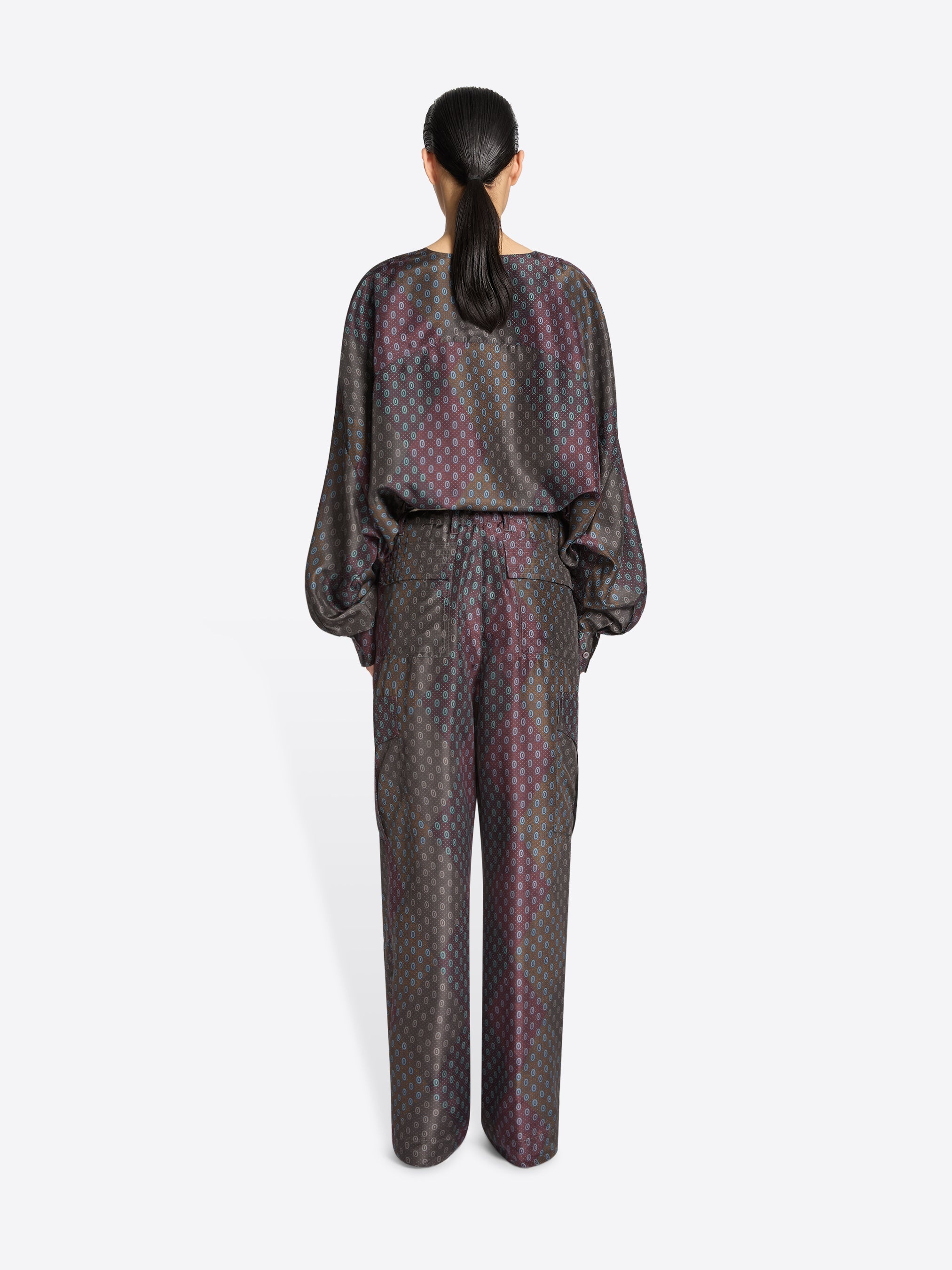 SILK CARGO PANTS - 4