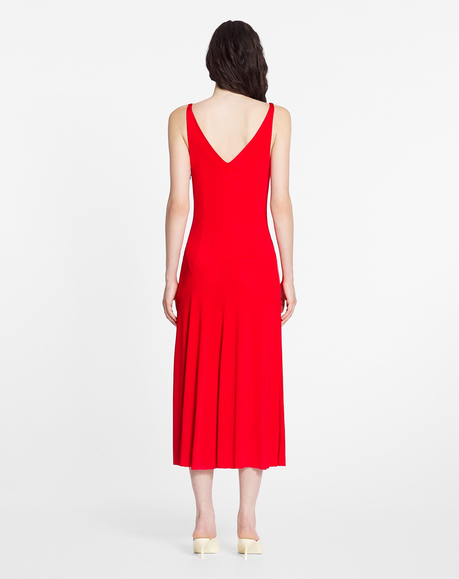 SLEEVELESS A-LINE MIDI DRESS - 4