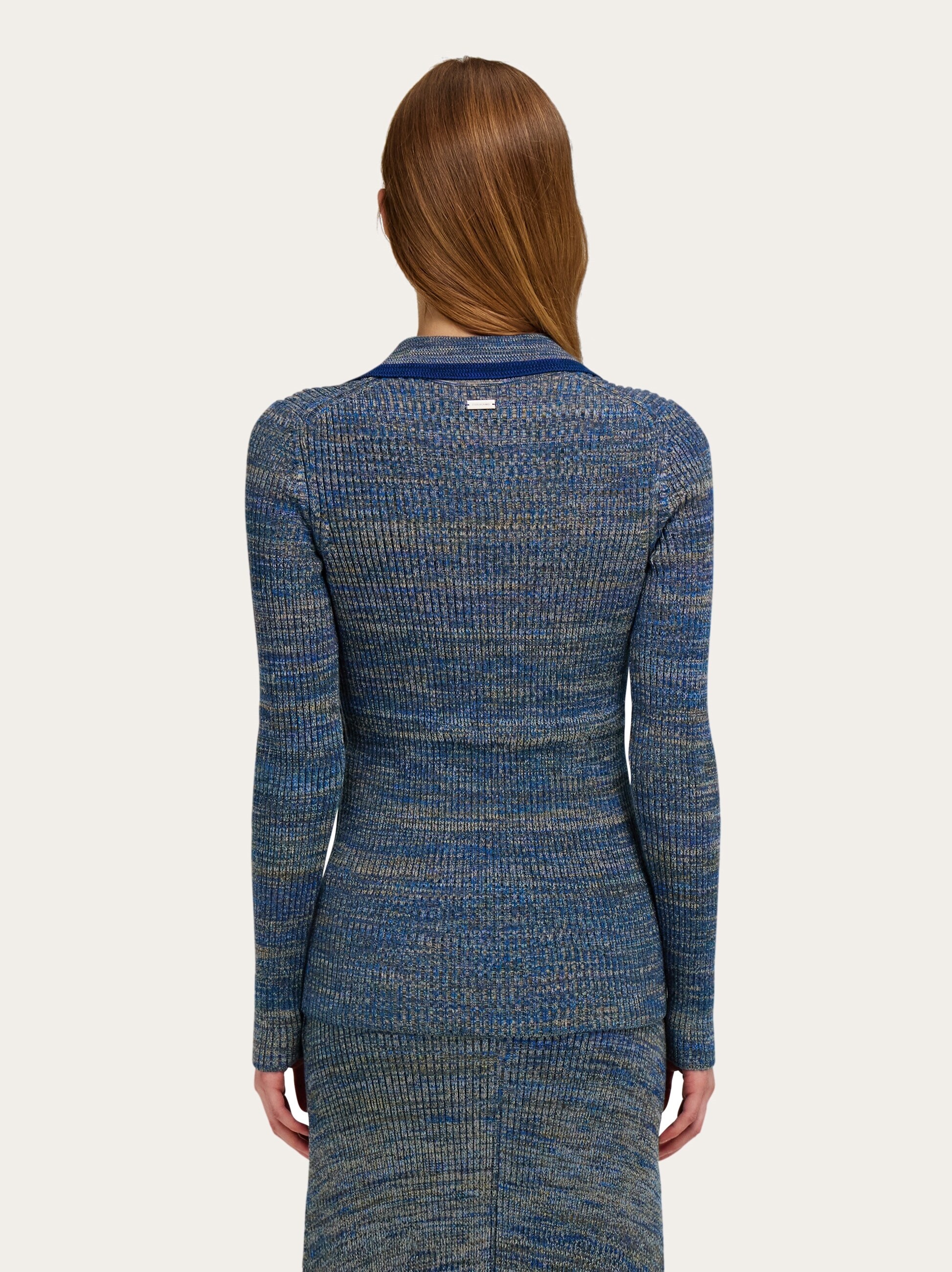 Knitted top with lace detail - 3