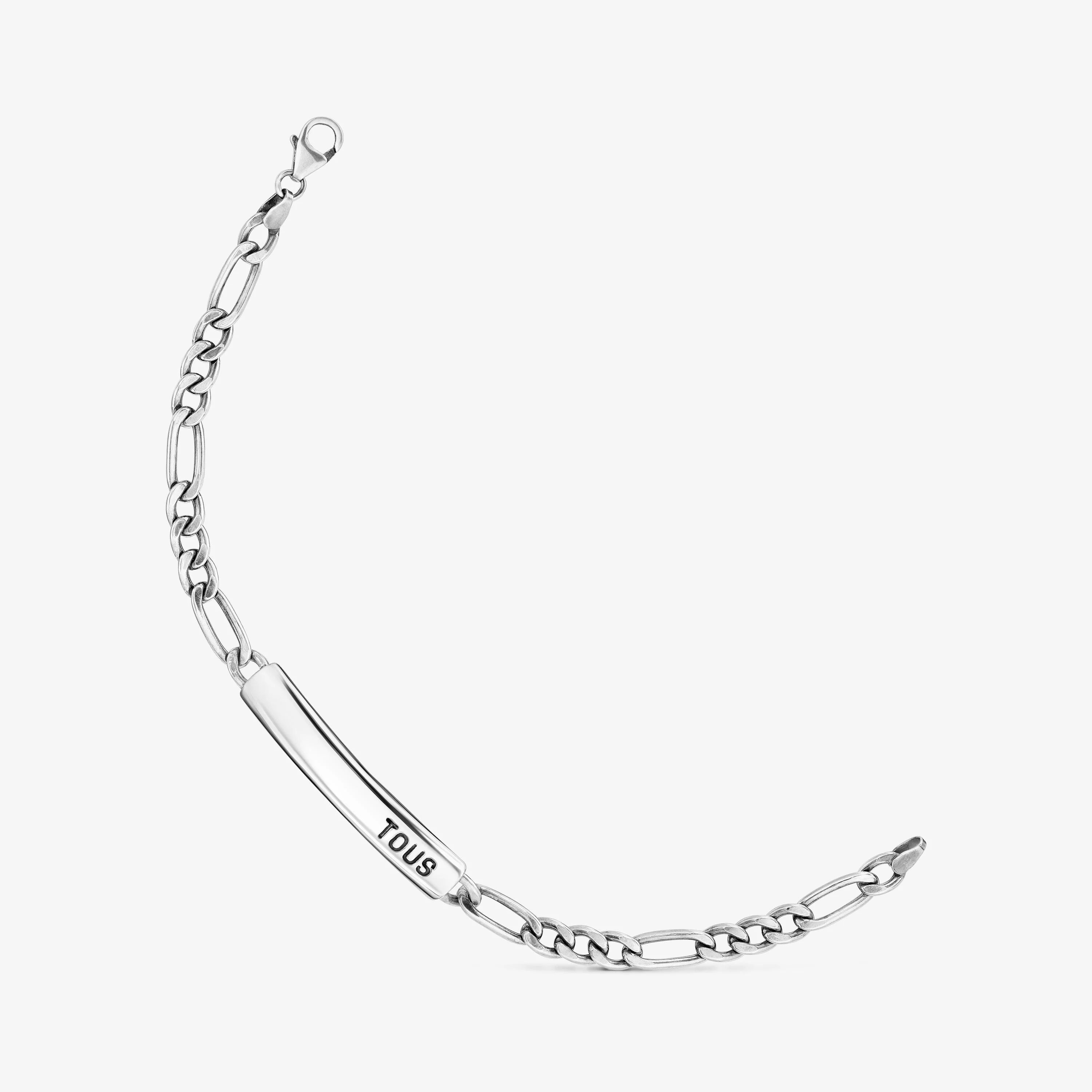 Aged silver curb chain Bracelet TOUS Man - 1