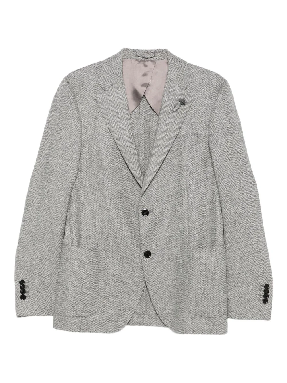 herringbone button jacket - 1