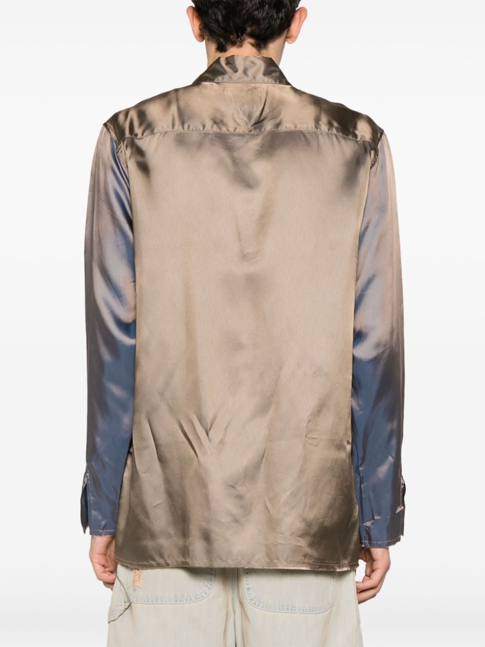 logo-patch iridescent shirt - 4