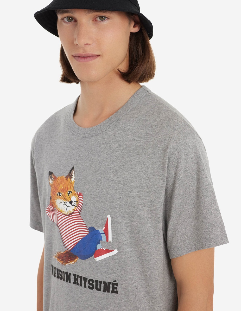 FRENCHIE DRESSED FOX PRINT CLASSIC TEE-SHIRT - 5