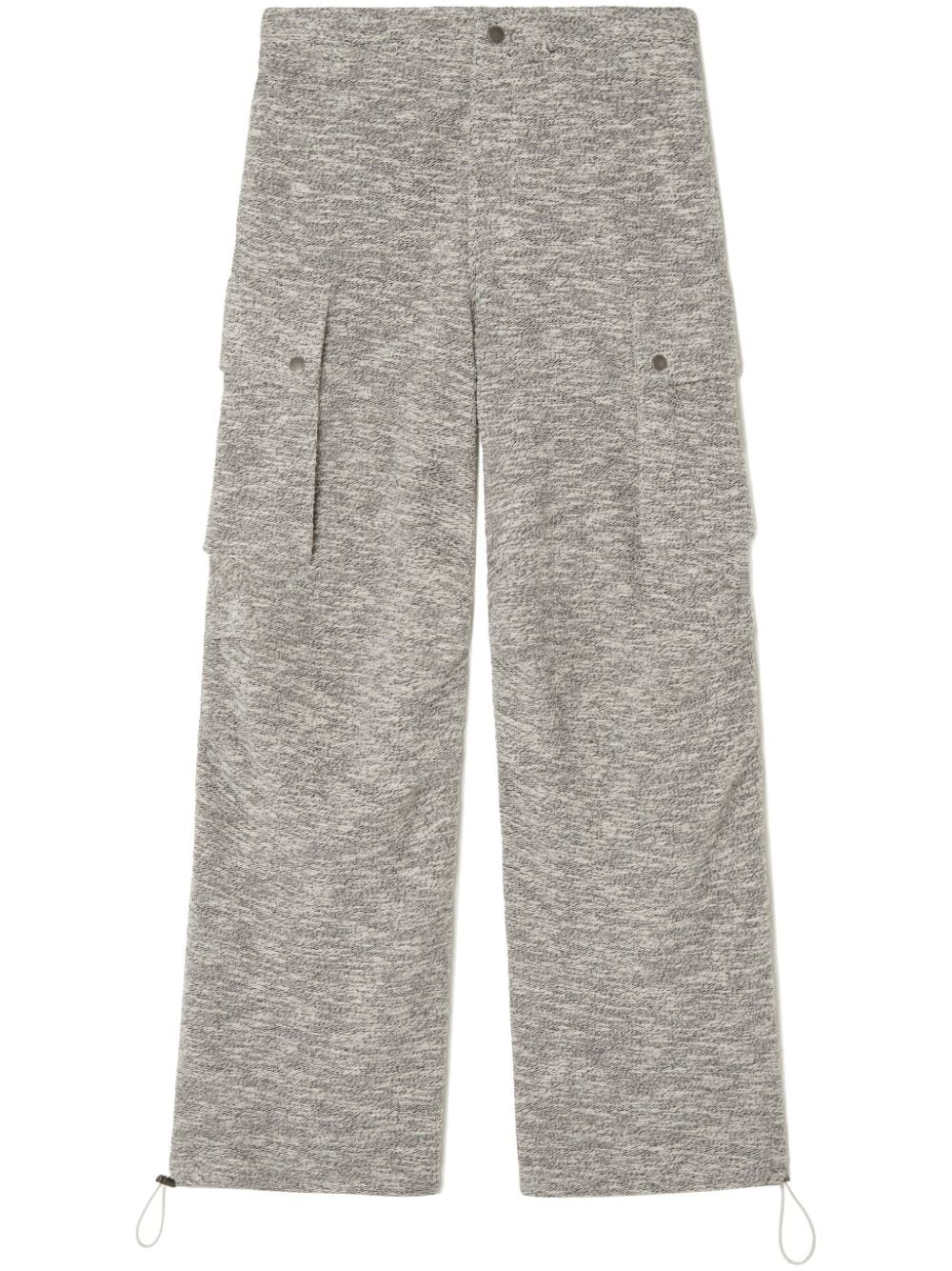 Mouline cotton cargo trousers - 1