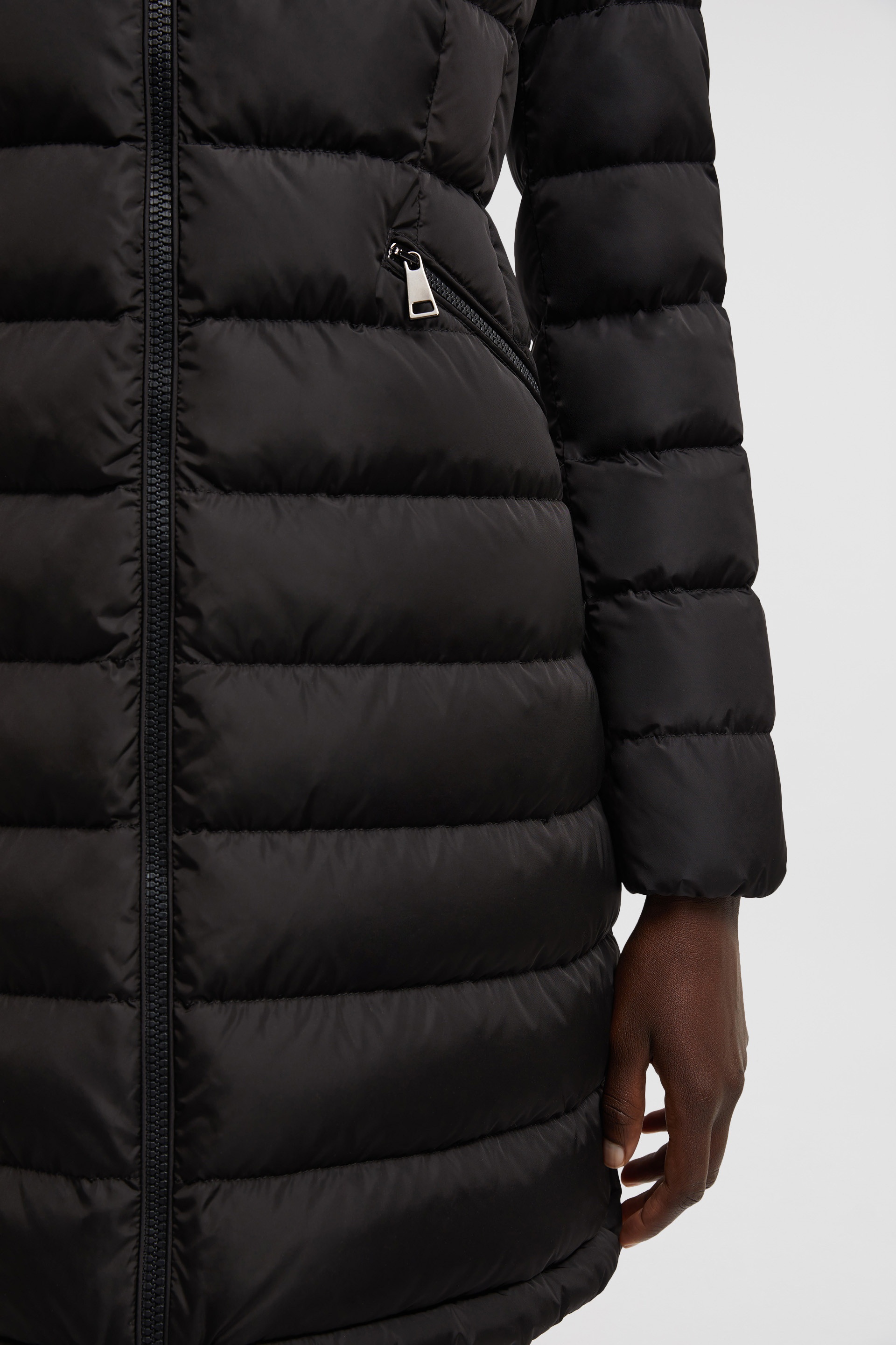 Moncler Flammette Long Down Jacket | REVERSIBLE