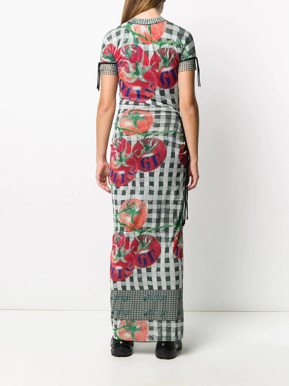 tomato-print maxi dress - 4