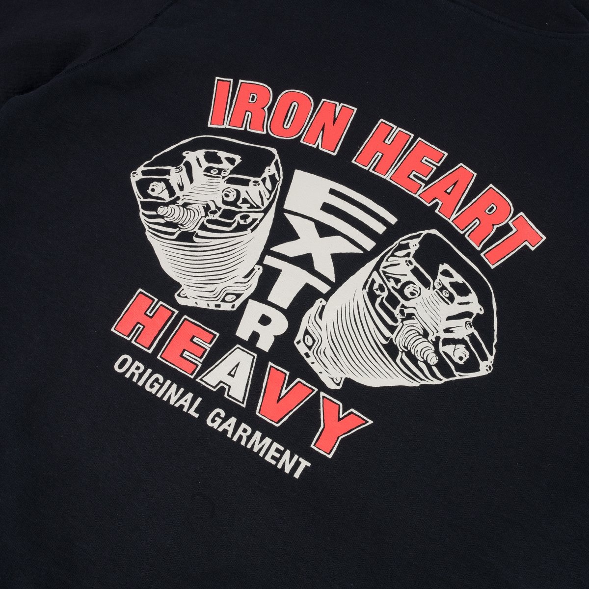 IHSW-72-BLK 14oz Ultra Heavyweight Loopwheel Printed Hooded Sweat – Black - 7