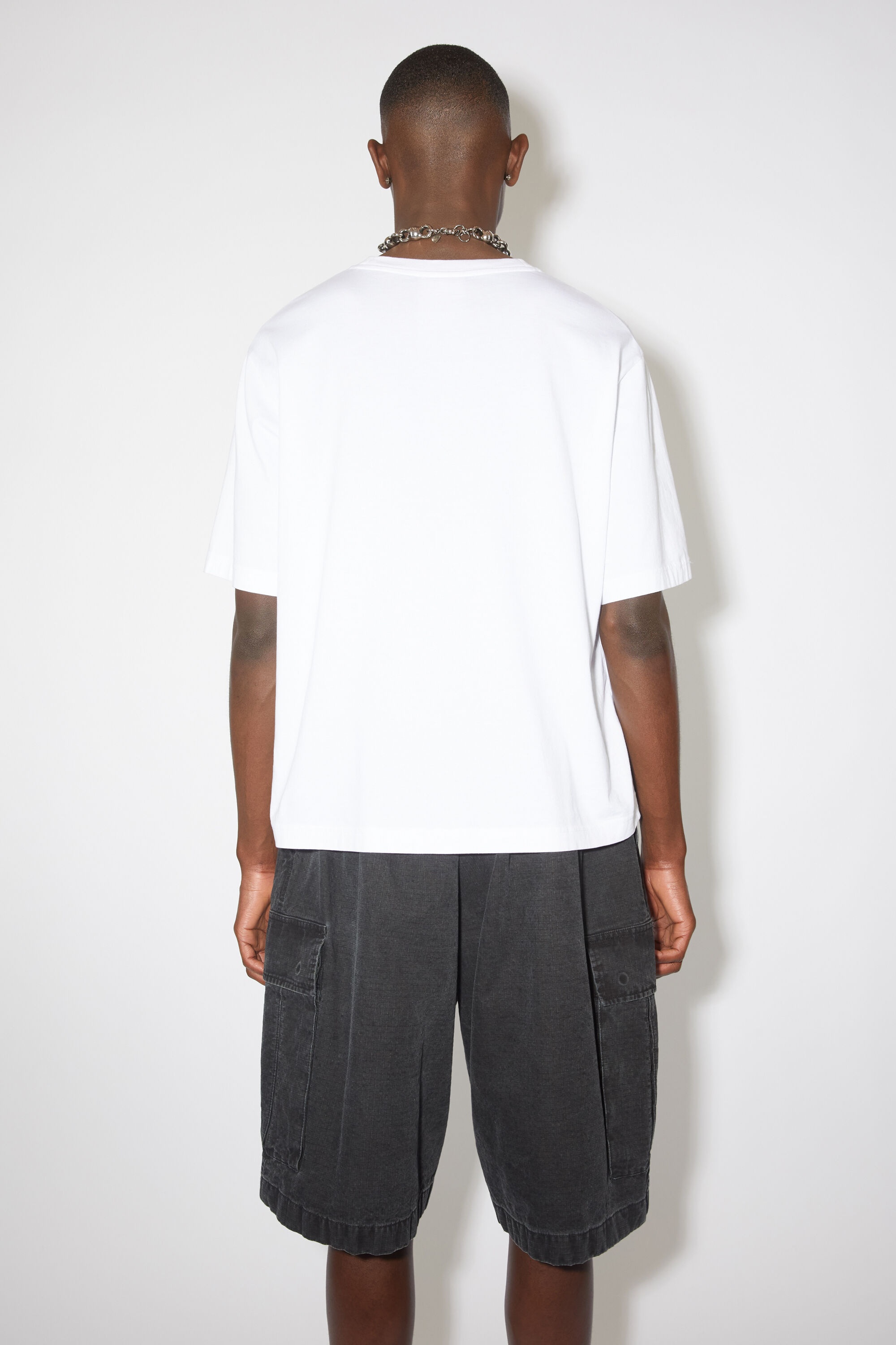 Crew neck t-shirt - Relaxed fit - Optic White - 3