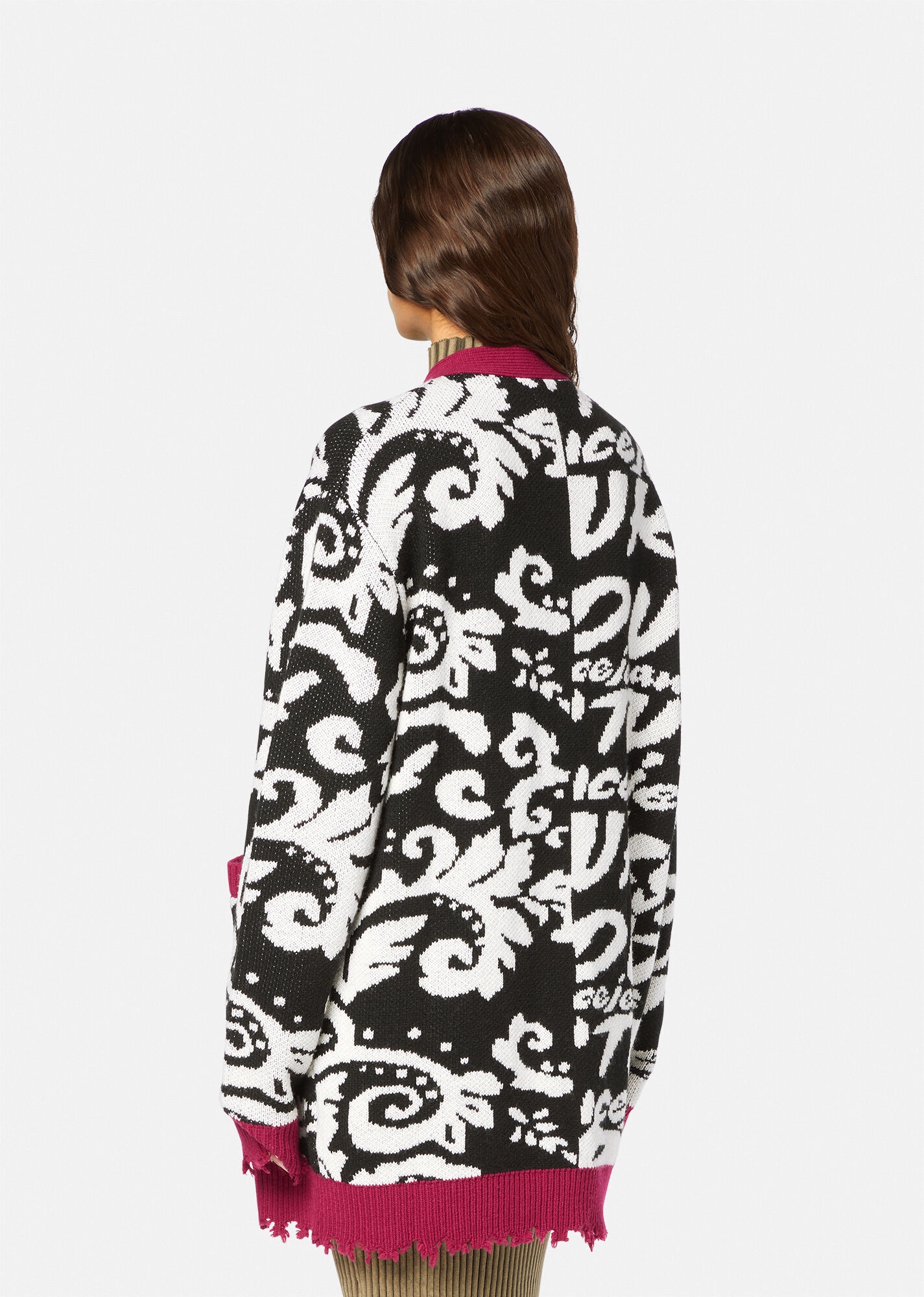 Logo Brush Couture Cardigan - 4