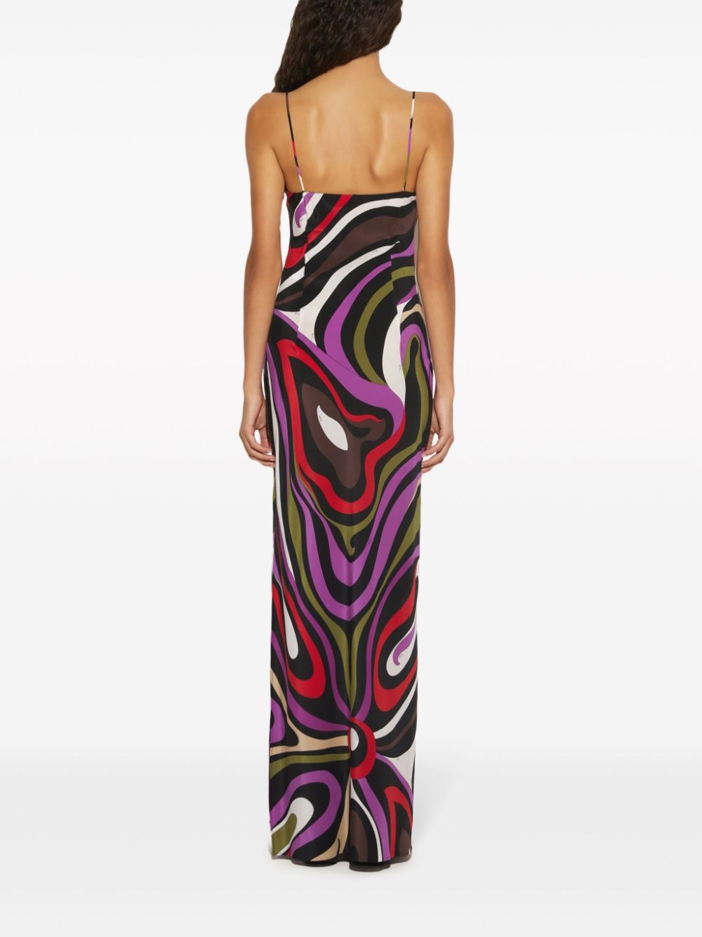 Marmo-print silk maxi dress - 4