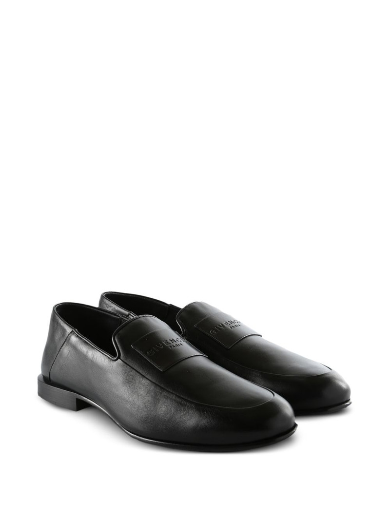 Givenchy logo-appliqué leather loafers outlook