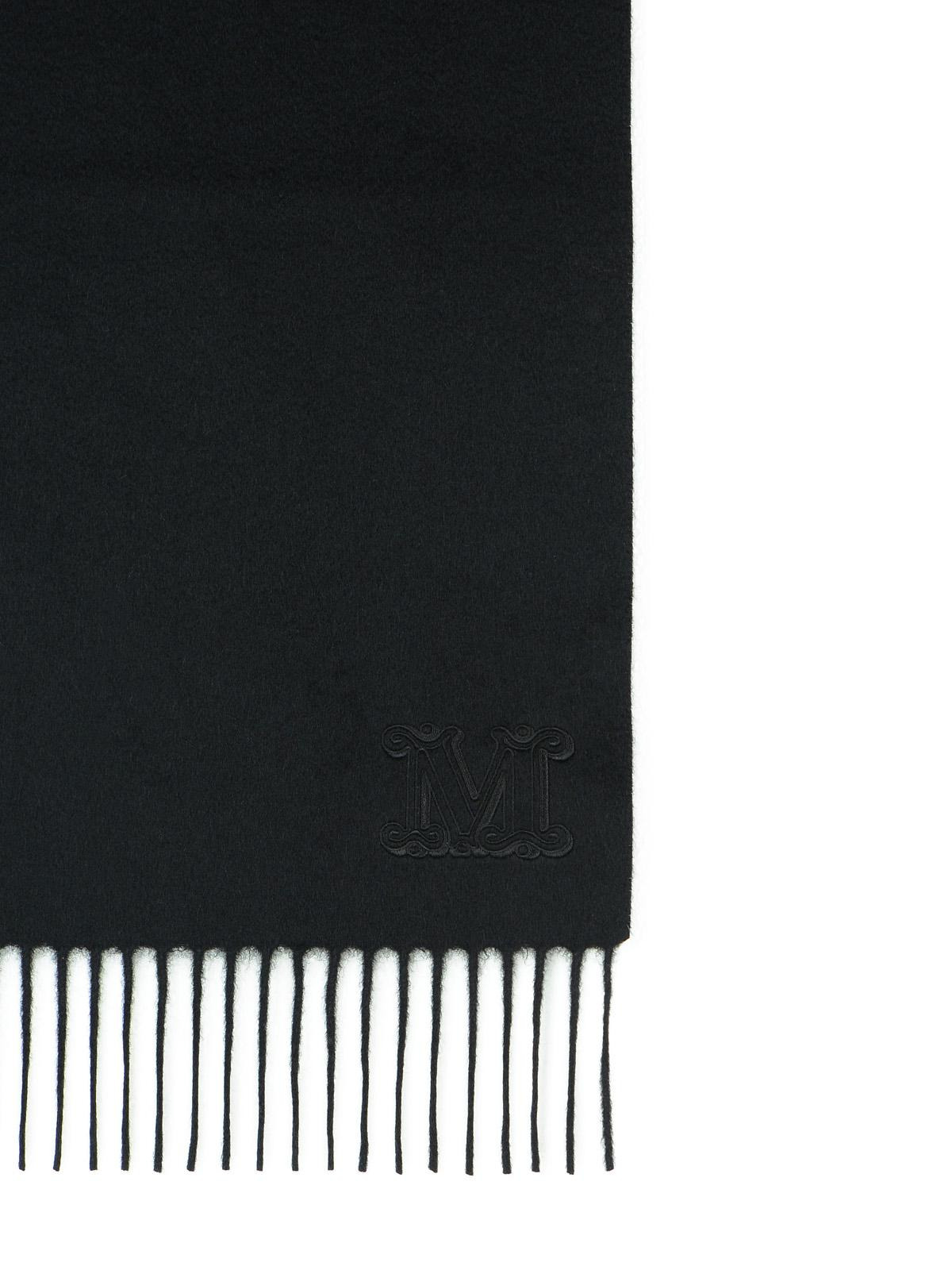 Max Mara 'Wsdalia' Cashmere Stole With Black 'Monogram' Embroidery Women - 3