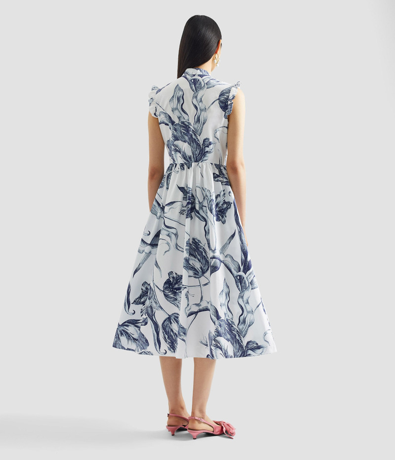 FLORAL PRINT SLEEVELESS SHIRT DRESS 4