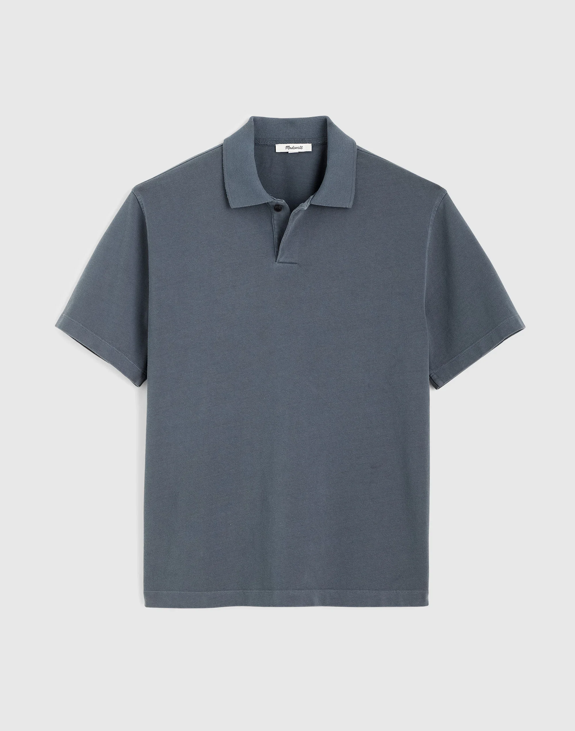 Short-Sleeve Compact-Knit Polo - 1