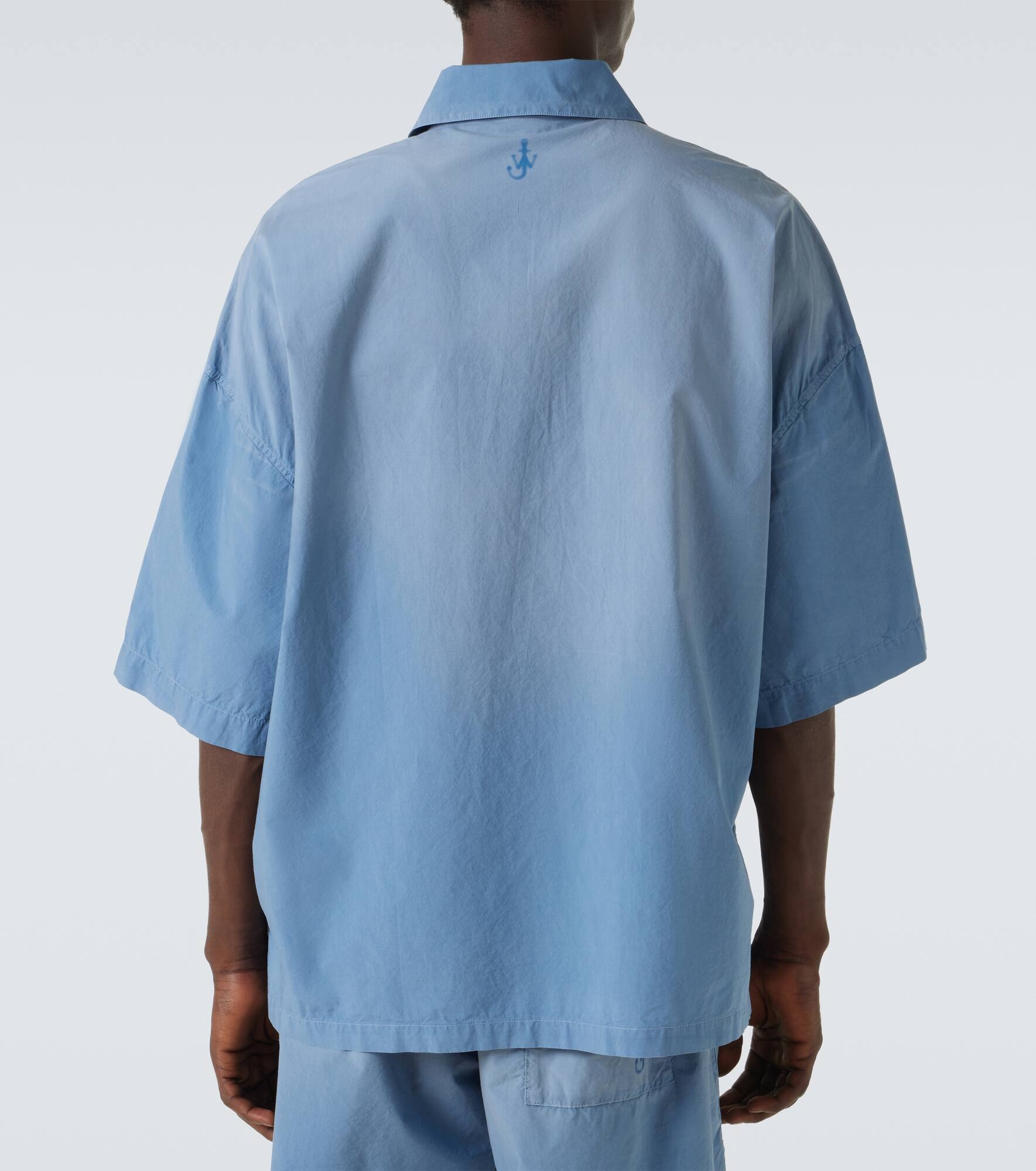 Logo embroidered oversized polo shirt - 4