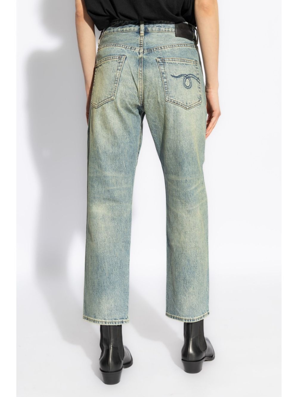 logo-appliquÃ© straight jeans - 4
