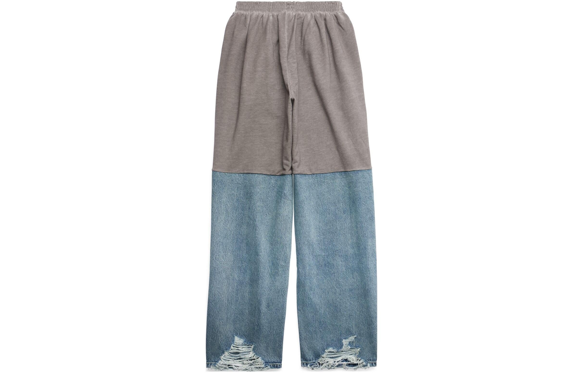 Balenciaga Patched Sweatpant 'Grey Indigo' 745264TNW014012 - 2