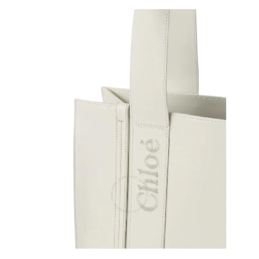 Chloe Woody Leather Logo Tote Bag - 3