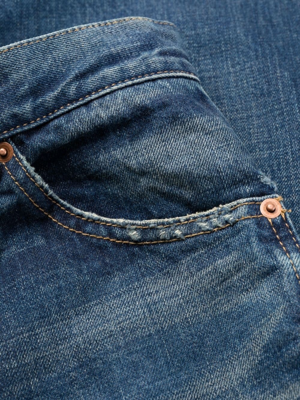 70's whiskering-effect bootcut jeans - 7