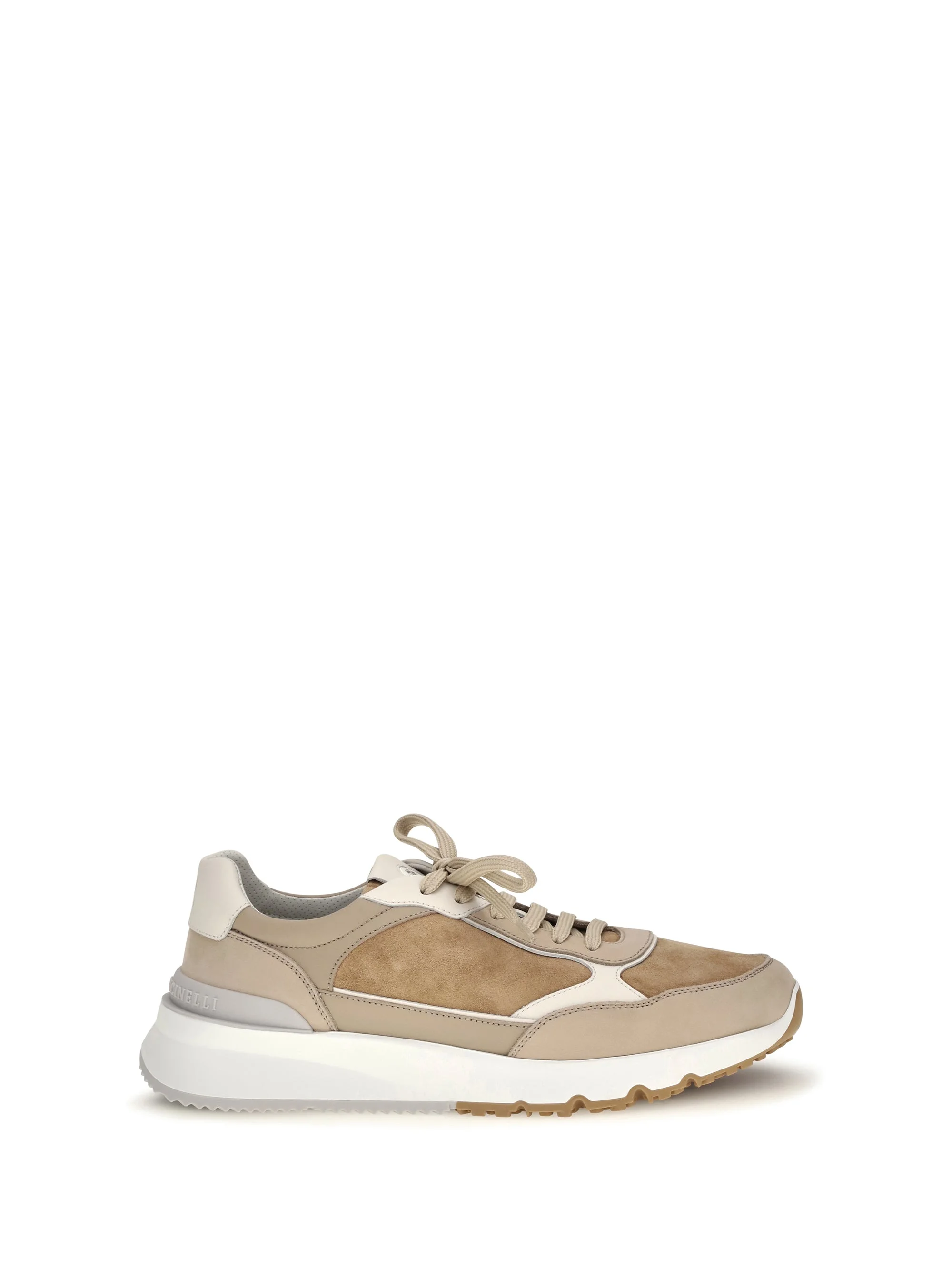 Brunello Cucinelli Leather Sneakers Siena Beige Men - 1
