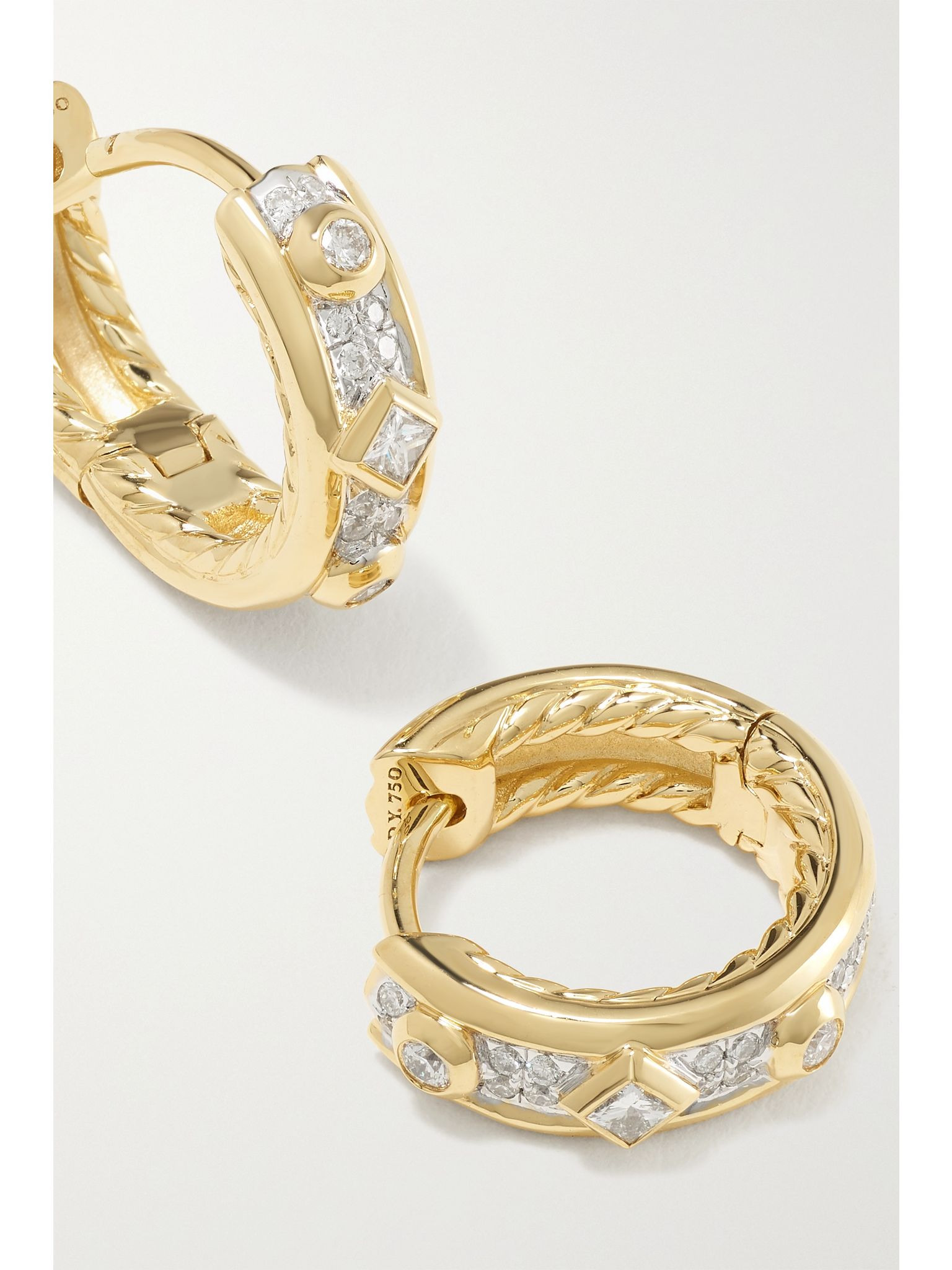 Modern Renaissance 18-karat gold diamond hoop earrings Gold - 5