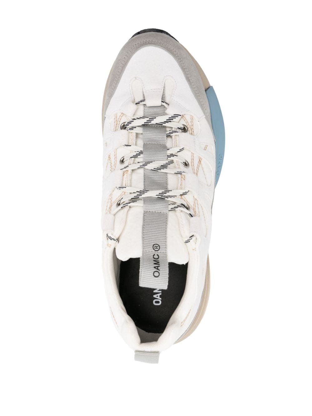 low-top colour-block sneakers - 4
