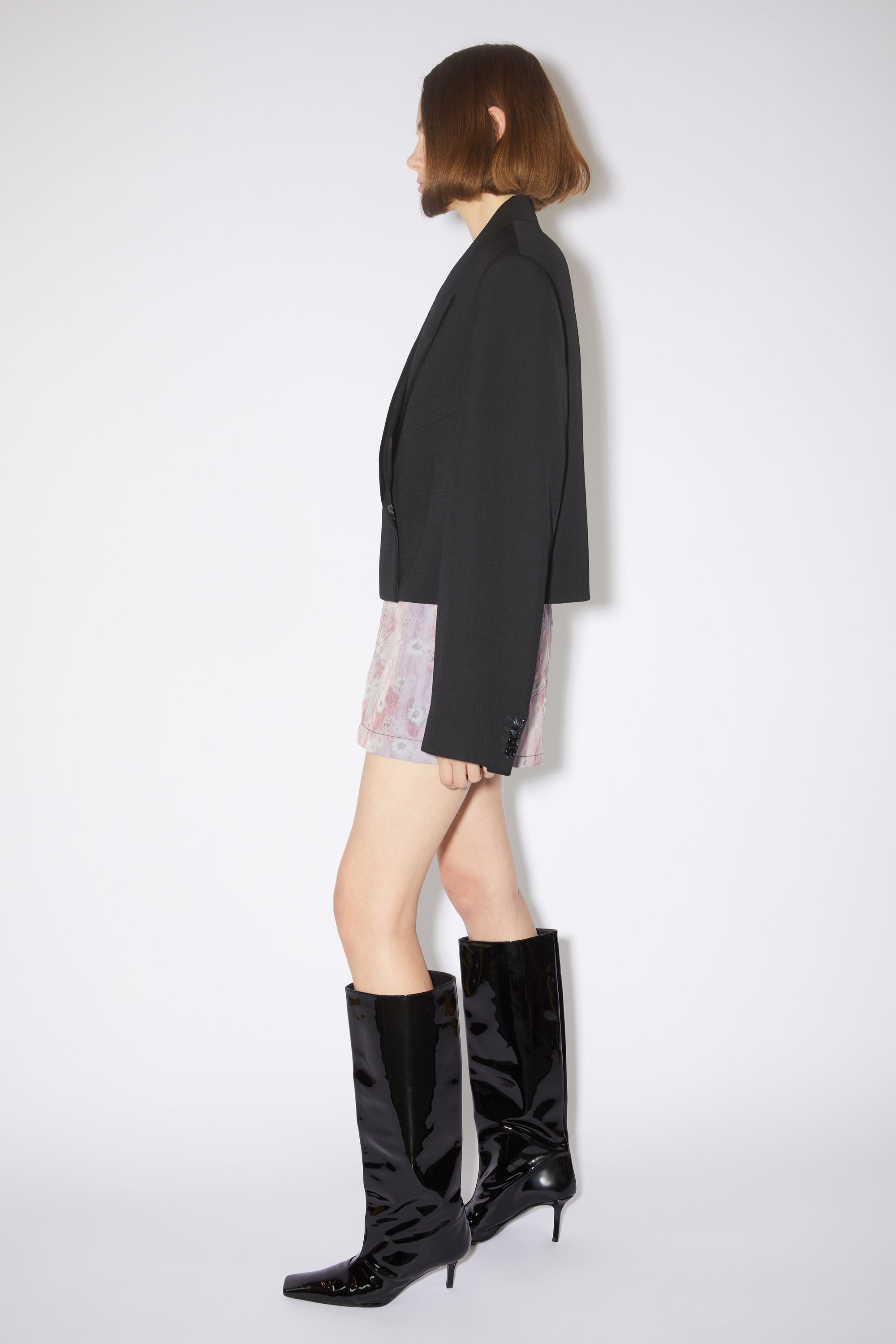 Double-breasted jacket - Black - 4