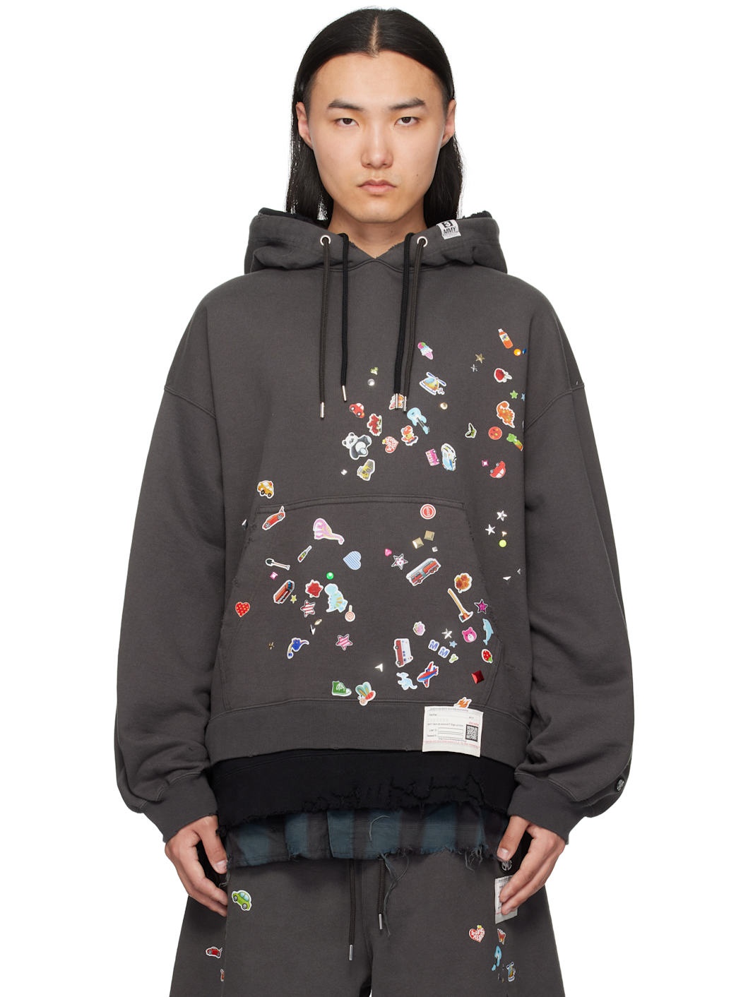 Black Triple Layered Hoodie - 1